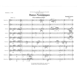 Danses Nostalgiques - Saxophone Ensemble (SSAAATTTBB)