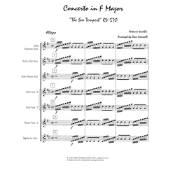 Concerto in F Major  "The Sea Serpent" RV 570 - Sax Ensemble