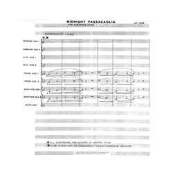Midnight Passacagli - Saxophone Choir (SSAATTBBBs)