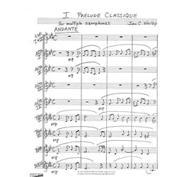 Prelude Classique - Saxophone Ensemble (SSAAAATTBBs)