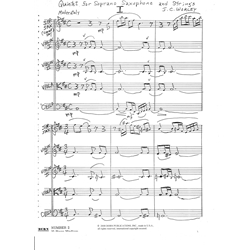 Quintet - Soprano Saxophone and String Quartet