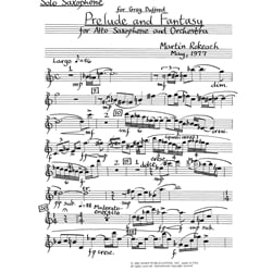 Prelude & Fantasy - Alto Saxophone and Orchestra