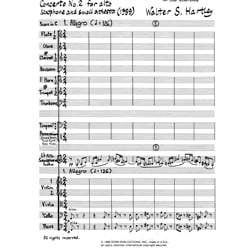 Concerto No. 2 - Alto Saxophone and Small Orchestra