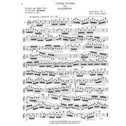 12 Rose Studies for Saxphone