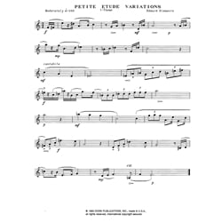 Petite Etude Variations - Unaccompanied Clarinet