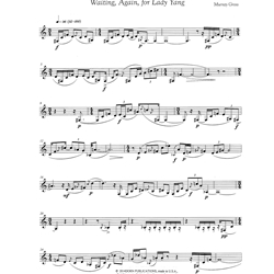 Waiting, Again, for Lady Yang - Unaccompanied Clarinet
