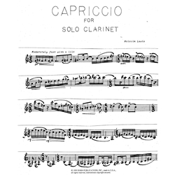 Capriccio - Unaccompanied Clarinet