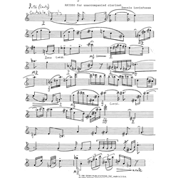 Arioso - Unaccompanied Clarinet