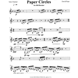 Paper Circles - Unaccompanied Clarinet
