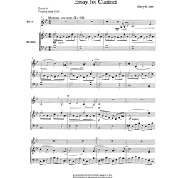 Essay for Clarinet - Clarinet and Piano