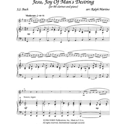 Jesu, Joy of Man's Desiring - Clarinet and Piano