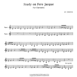 Study on Fere Jacque - Clarinet Duet