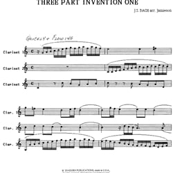 3-Part Invention No. 1 - Clarinet Trio
