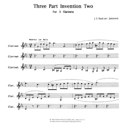 3-Part Invention No. 2 - Clarinet Trio
