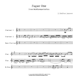 Fugue No. 1 from Well-Tempered Clavier - Clarinet Trio