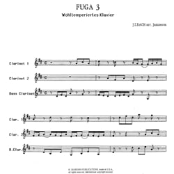 Fugue No. 3 from Well-Tempered Clavier - Clarinet Trio