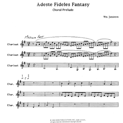 Adeste Fideles Fantasy (Choral Prelude) - Clarinet Trio