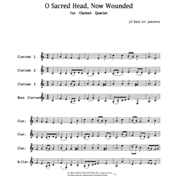 O Sacred Head, Now Wounded - Clarinet Quartet