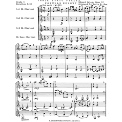 3 Lyric Pieces, Op. 12 - Clarinet Quartet