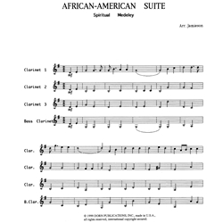 African-American Suite - Clarinet Quartet