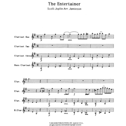 Entertainer, The - Clarinet Quartet