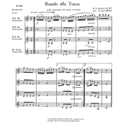 Rondo alla Turca, K. 361 - Clarinet Quartet