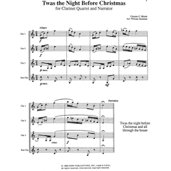 Twas the Night Before Christmas - Clarinet Quartet and Narrator
