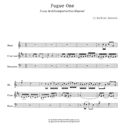 Fugue No. 1 - Oboe, Clarinet and Bassoon
