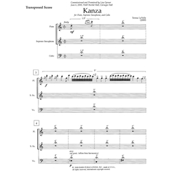 Kanza - Flute, Soprano Saxophone and Cello