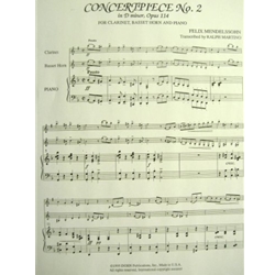 Concertpiece No. 2 in D Minor Op. 114 - Clarinet, Bassett Horn, and Piano