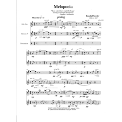 Melopoeia - Alto Saxophone, French Horn and Percussion