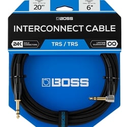 Boss BCC-3-TRA Interconnet Cable - TRS/TRS, 3 Feet (1 Meter)