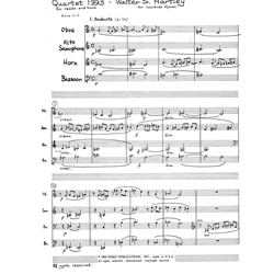 Quartet 1993 for Reeds and Horn - Woodwind Quartet