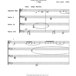 Raga, Aire and Blues - Soprano Saxophone and Cello Trio