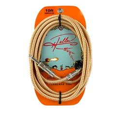 Heller Electric Braid-Matrix Cable, 10ft, Gold/Tangerine, 1/4" Str/Str