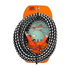Heller Electric Braid-Matrix Cable, 20ft, Black/Silver, 1/4"" Str/Str