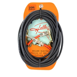 Heller Electric High-Standard Inst. Cable, 20ft, Black, 1/4" Str/RA