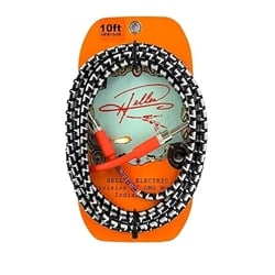Heller Electric Braid-Matrix Cable, 10ft, Black/Silver, 1/4" Str/Str