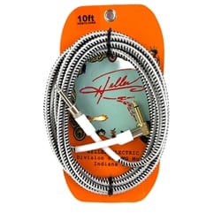 Heller Electric Braid-Matrix Cable, 10ft, Silver/Black, 1/4"" Str/RA Gold