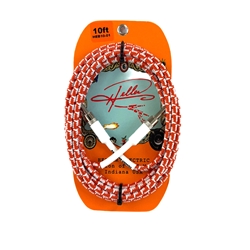 Heller Electric Braid-Matrix Cable, 10ft, Orange/White, 1/4" Str/Str