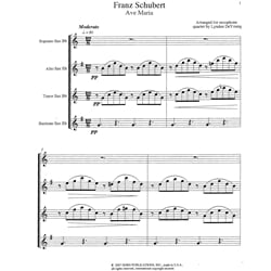 Ave Maria - Saxophone Quartet (SATB)