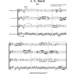 Air on the G String - Saxophone Quartet (SATB)