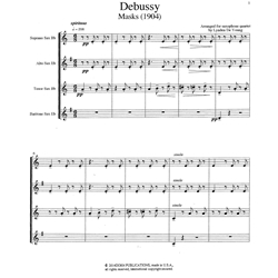 Masks - Saxophone Quartet (SATB)