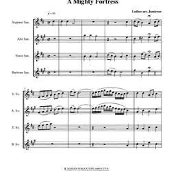 Mighty Fortress, A - Saxophone Quartet (SATB)