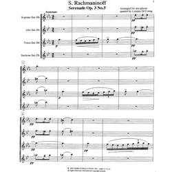 Serenade, Op. 3, No. 5 - Saxophone Quartet (SATB)
