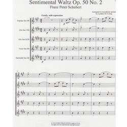 Sentimental Waltz, Op. 50, No. 2 - Saxophone Quintet (SAATB)