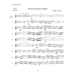 Prairie Summer Nights - Saxophone Quartet (SATB)