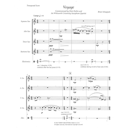 Voyage - Saxophone Quartet and Electronics