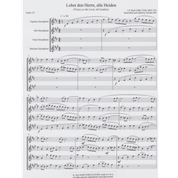 Lobet den Herrn, alle Heiden, BWV 230 - Saxophone Quartet (SATB)