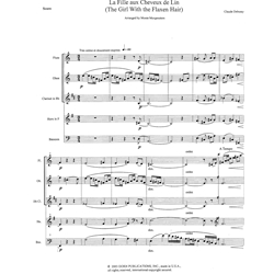 La Fille aux Cheveux de Line - Woodwind Quintet (Oboe Version)